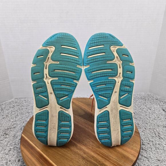 Brooks Womens 9.5B Ghost Max Papaya Apricot Blue Athletic Gym Road Running Shoe - Picture 9 of 13